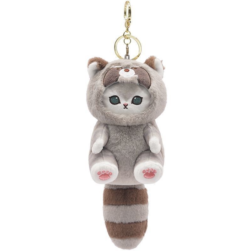 Mofusand: Forest Friends Plush Keychain - Raccoon