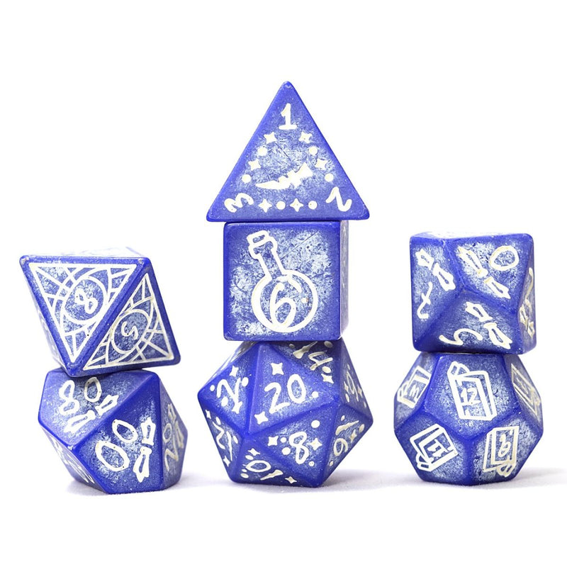 Sirius Dice - Illusory Stone - Purple Agate - Dice Set