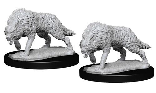 Pathfinder Deep Cuts Dire Wolf  Unpainted Miniature