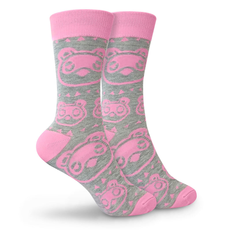 Animal Crossing - Tom Nook Pink Knit Socks