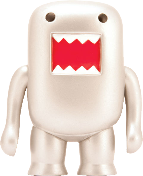 Domo - 4in Metallic Silver Vinyl Figure