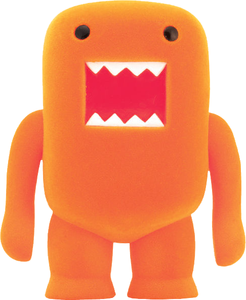 Domo - 4in Orange Soda Flocked Vinyl Figure