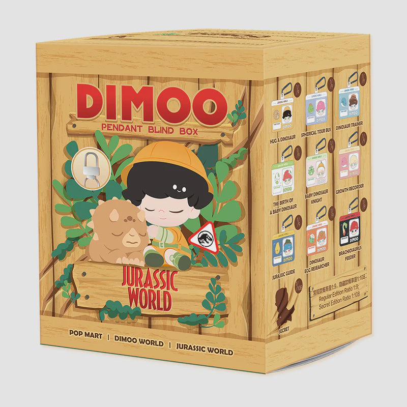 Pop Mart: Dimoo -  Jurassic World Series Keychain Blind Box (Single)