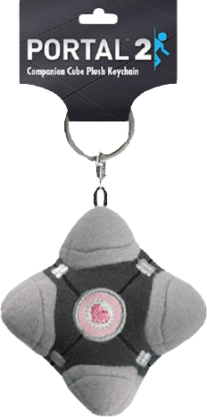 Portal 2 - Companion Cube Plush Keychain