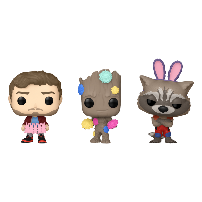 Guardians of the Galaxy - Star-Lord, Groot, & Rocket Carrot Pocket Pop! 3 Pack