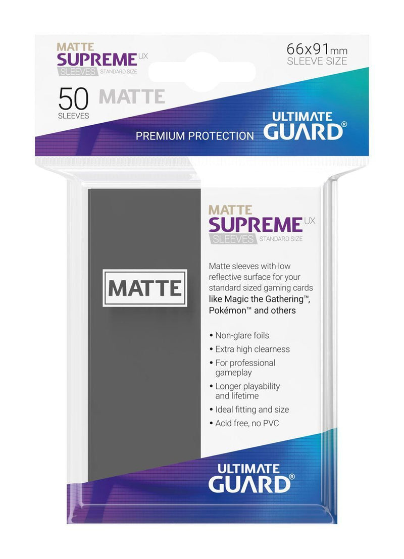 Ultimate Guard Supreme UX Sleeves Standard Size Matte Dark Grey (50)