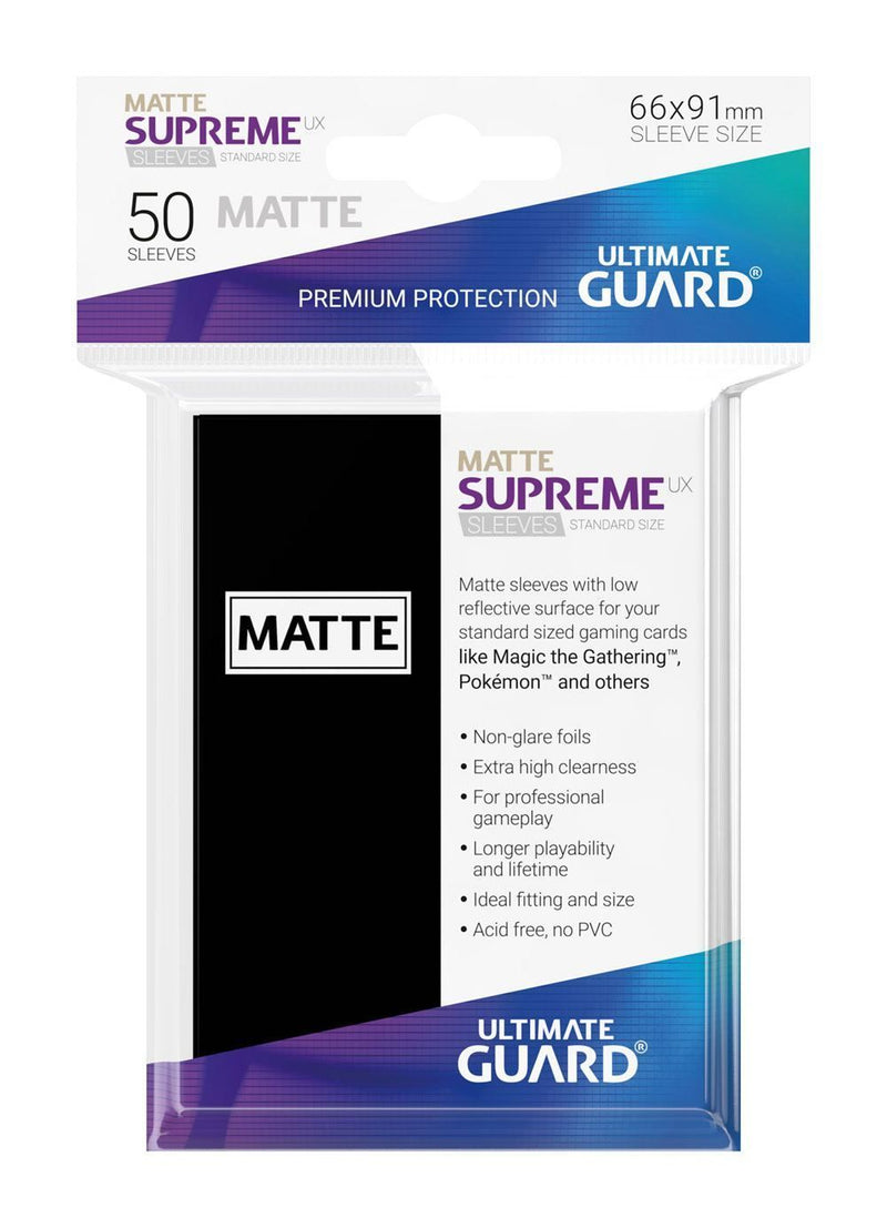 Ultimate Guard Supreme UX Sleeves Standard Size Matte Black (50)