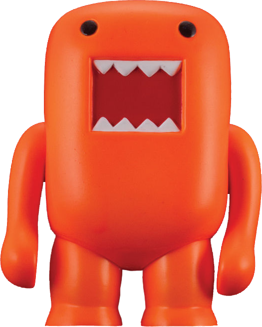 Domo - 4in Vinyl Figure Black-light Orange