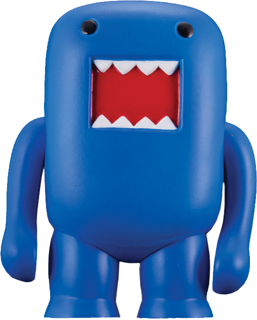 Domo - 4in Vinyl Figure Black-light Blue