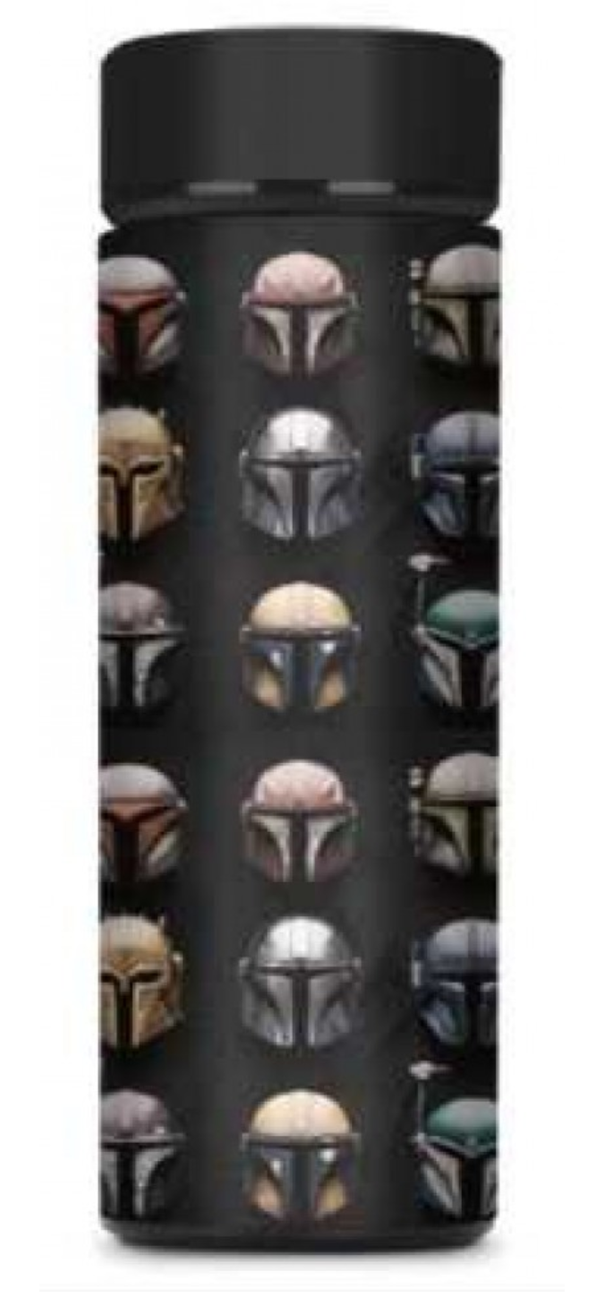 The Mandalorian - Helmet Pattern Metal Drink Bottle