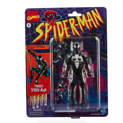 Spider-Man - Retro Marvel Legends Black Costume Spider-Man 6 Inch Action Figure